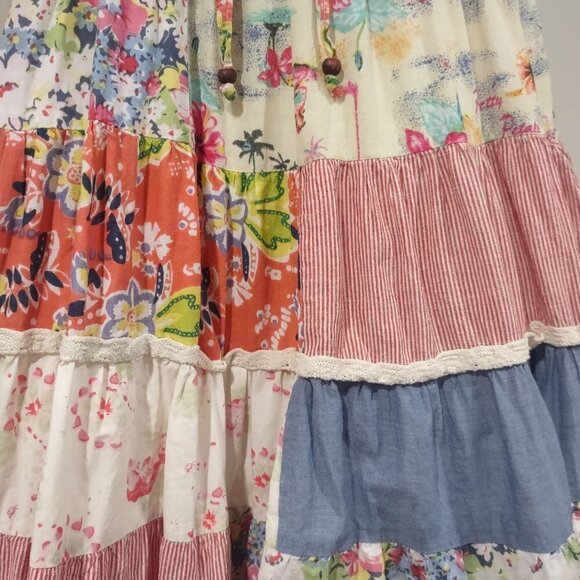 Girls Boho Chic Patchwork Dress Size 7/8 - Picture 5 of 5